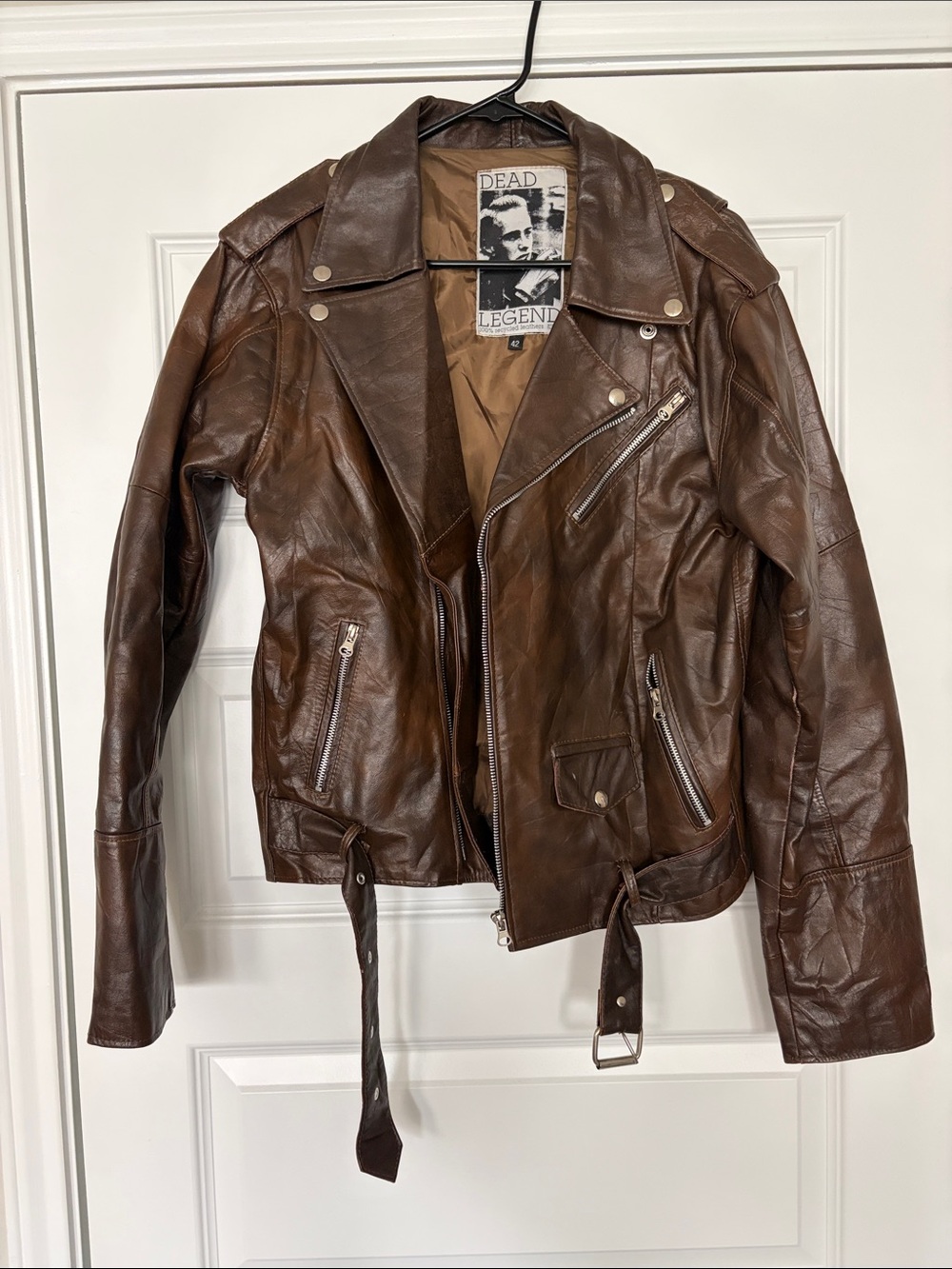 Dead Legend brown leather jacket